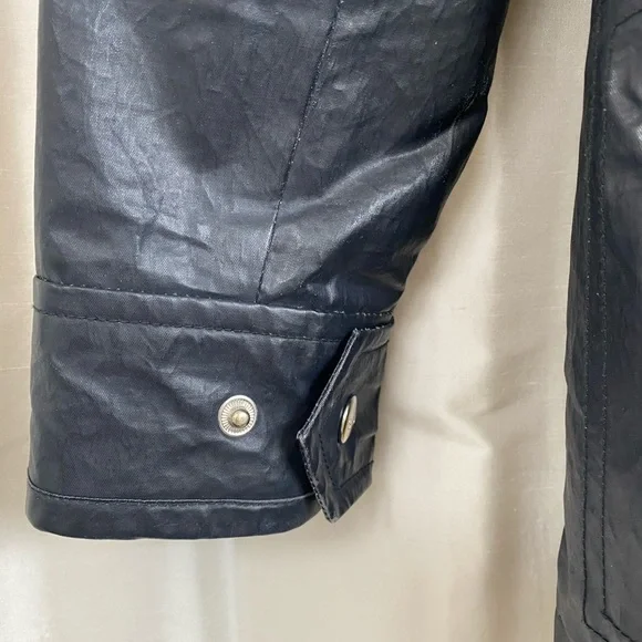 Free Ship. SAM hudson coat in NAVY white fur trim. - Picture 6 of 13